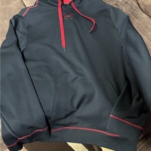 Under Armour Red &  Black Hoodie mens size XL very stylish black with red  UA
